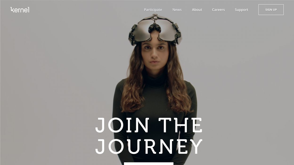 Kernel participant marketing and study journey screen