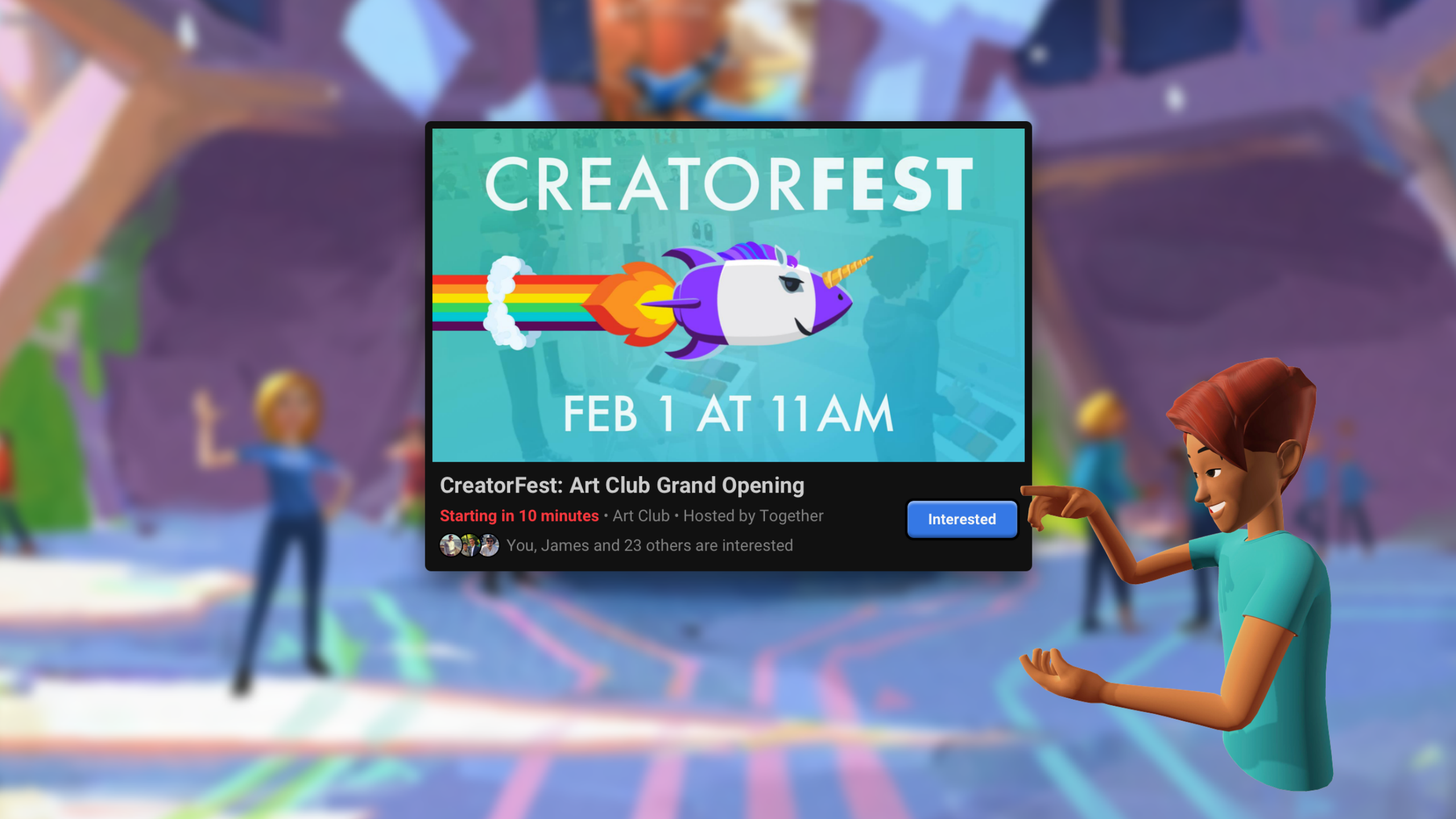 Creatorfest VR event moment