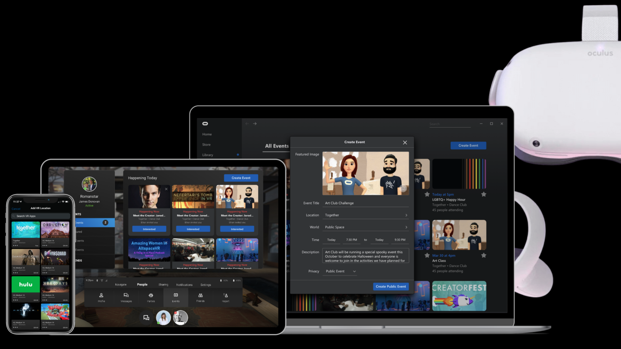 Oculus Events overview from the Meta case study