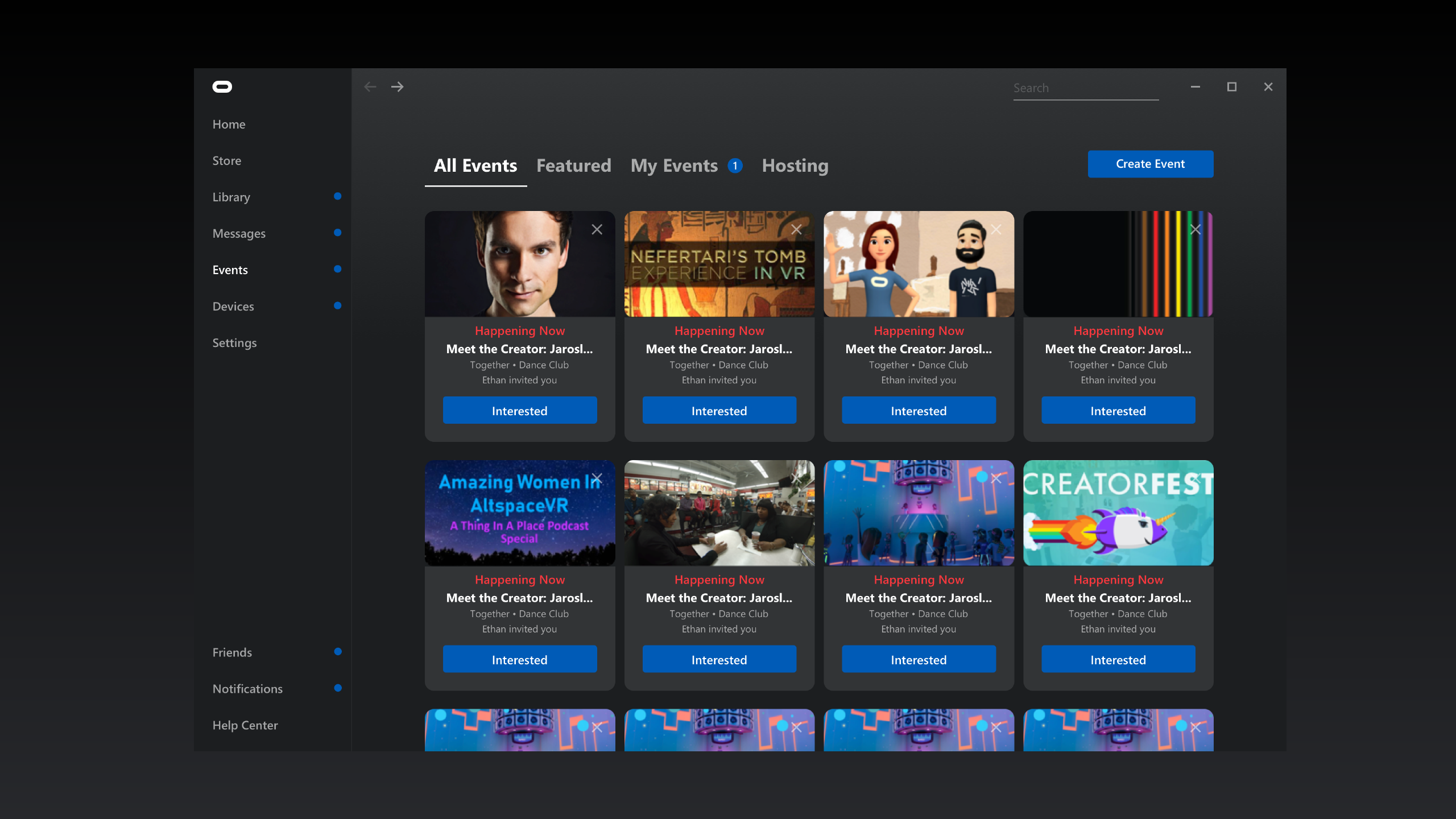 Oculus native desktop app